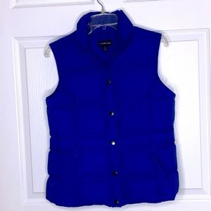 Lands End Royal Blue Goose Down Puffer Vest